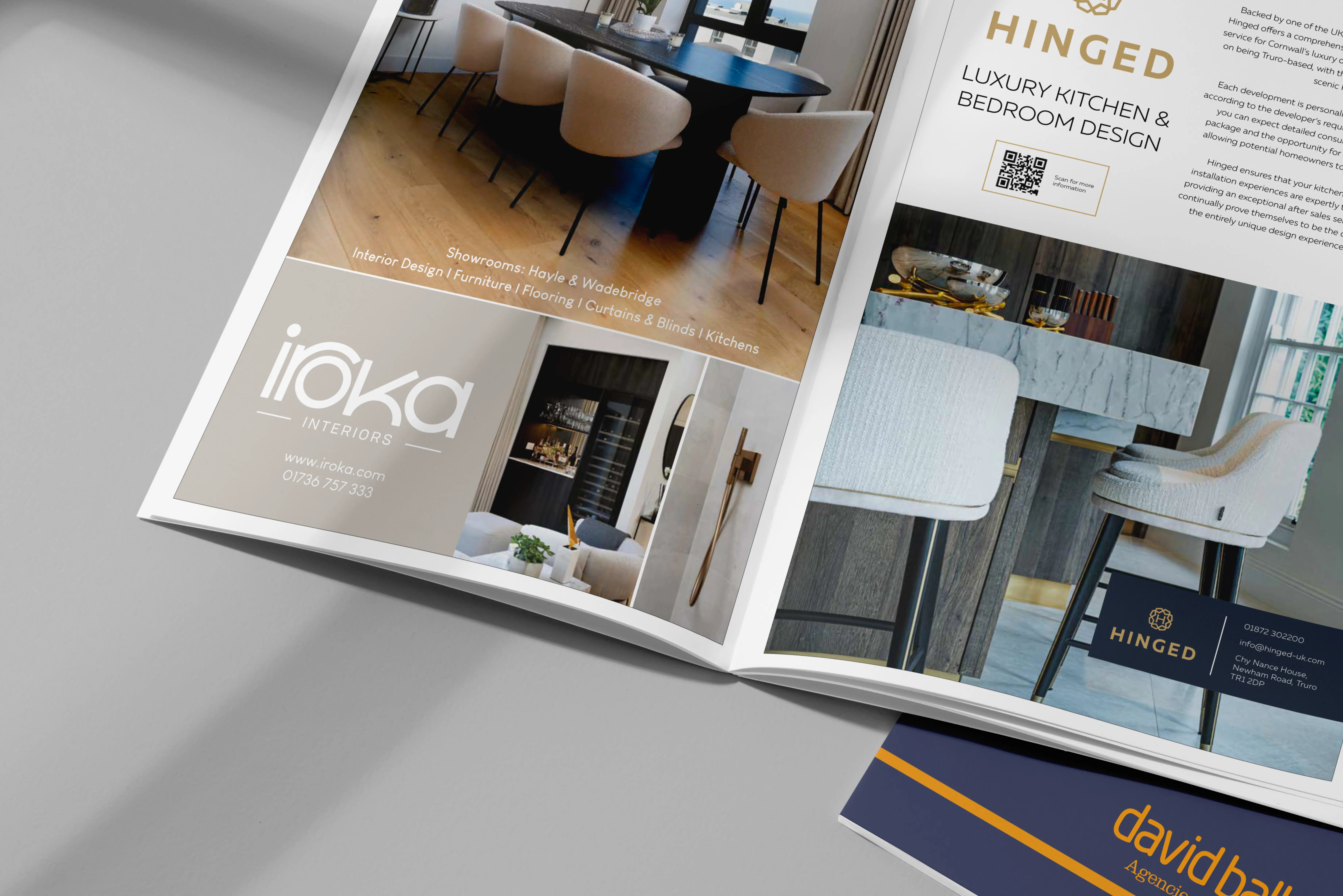 Local business advertisers featured in a brochure