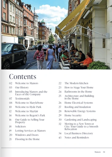 Manors buyers and movers guide page
